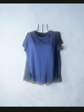 Simply Vera Vera Wang Blue Lace Accent Tee